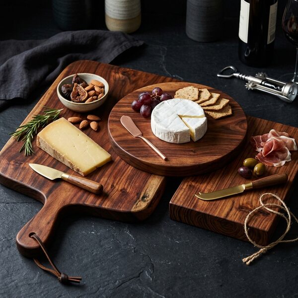 Takamaka Wood Cheese and Serving Board Set of 3